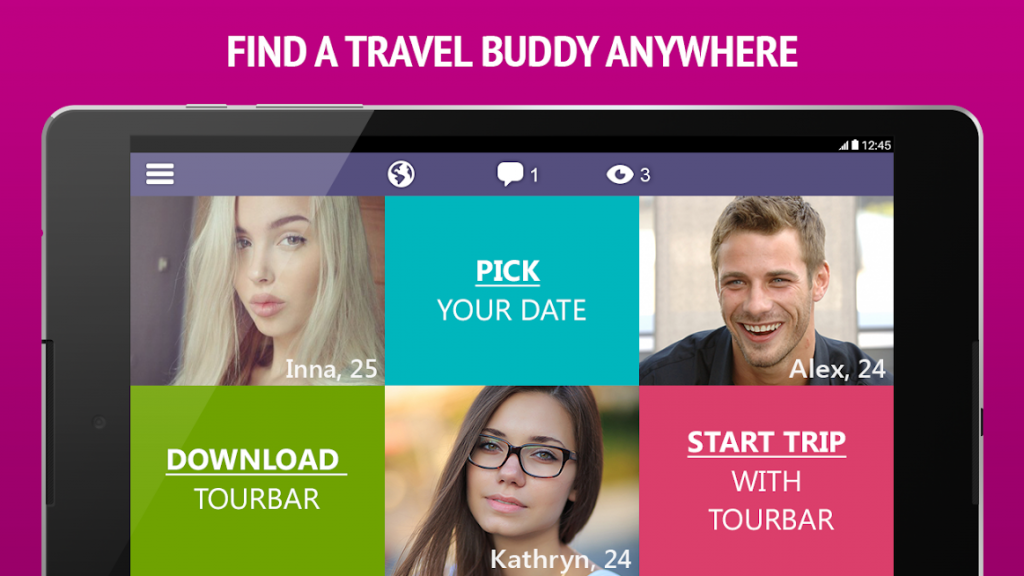  Tourbar- Find a travel buddy, chat with travelers